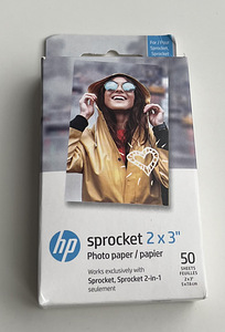HP Sprocket 2 x 3" Zink Photo Paper , 50 pack 2x3 (1 фото из 3)
