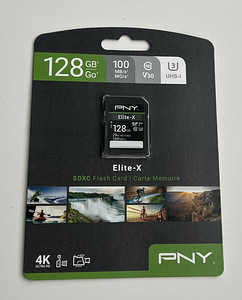 PNY Elite-X SDXC Flash Card 128gb (1 фото из 2)