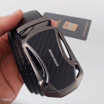 Стильный мужской ремень Denim Bison [Carbon Edition]