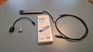 Usb type C hub 8 in 1, (type C/A) (type A/C) and 1m type C (1 foto / 3)