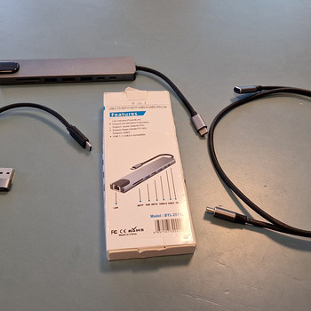 Usb type C hub 8 in 1, (type C/A) (type A/C) and 1m type C