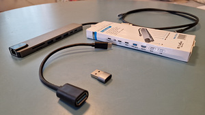 Usb type C hub 8 in 1, (type C/A) (type A/C) and 1m type C (3 foto / 3)