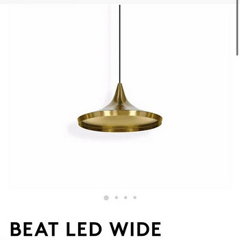 Lamp Tom Dixon beat Led wide pendant brass