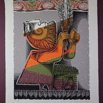 Pinchas Shaar (1923-1996) jewish holidays serigraafia