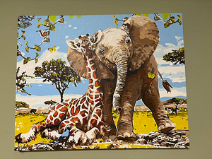 Картина «жираф и слон» (1 фото из 1)