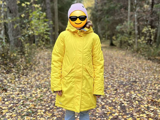 Talve parka Huppa / 152 / naturaalne karv kapuutsil