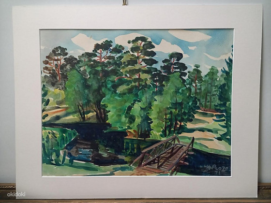 Эстонское ИСКУССТВО Кирилл Прозес (1914-2001) акварель