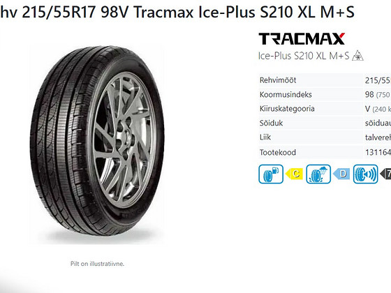Tracmax Ice Plus S210 98V Lamell