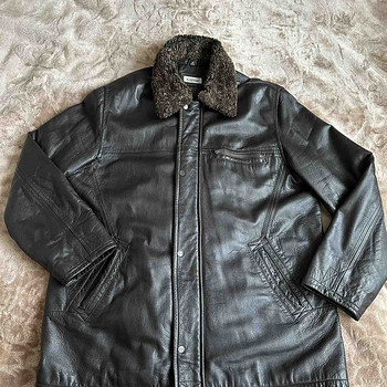 Мужская кожаная куртка,р XXXXL(60)