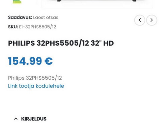 Televiisor philips 32ph55505/12