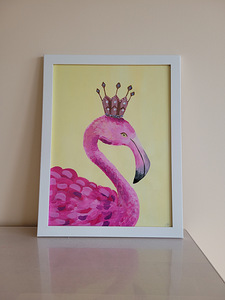 Maal akrüülvärvidega 30 x 40 "Flamingo" (1 foto / 3)