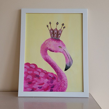 Maal akrüülvärvidega 30 x 40 "Flamingo"