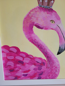 Maal akrüülvärvidega 30 x 40 "Flamingo" (2 foto / 3)