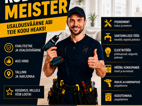 Kodumeister / koduabimees - pisiremont majapidamises