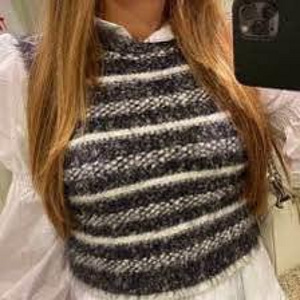 Вязаный жилет серебряной нитью Zara s.S (1 фото из 5)