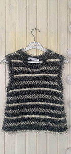 Вязаный жилет серебряной нитью Zara s.S (2 фото из 5)