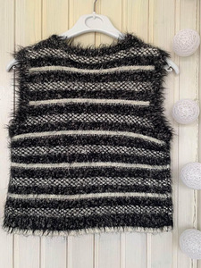 Вязаный жилет серебряной нитью Zara s.S (3 фото из 5)