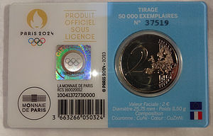 Olümpia mängude münt 2024, originaal (1 foto / 2)