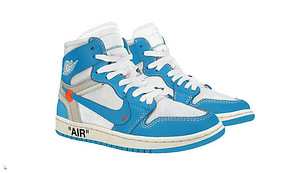 Кроссовки AIR JORDAN 1" OFF WHITE NIKE BEAVERTON, ОРЕГОН, 1985 г. (1 фото из 1)