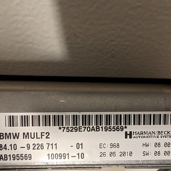 BMW MULF2 Bluetooth hands-free P/N: 84109226711