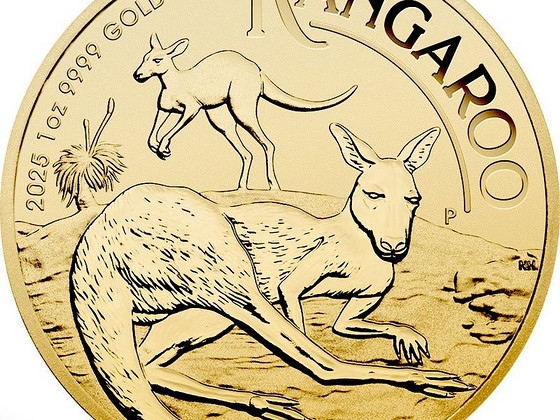 1 унция золотая монета Kangaroo 2025 / Britannia 2023