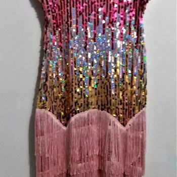 Pidulik roosa litritega disco kleit (L)