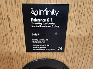 3-полосная акустическая система Infinity Reference 61I (4 фото из 9)