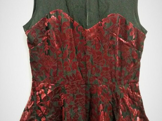 Pidulik sametine must-bordoo peplum veniv top-pluus (40-42)