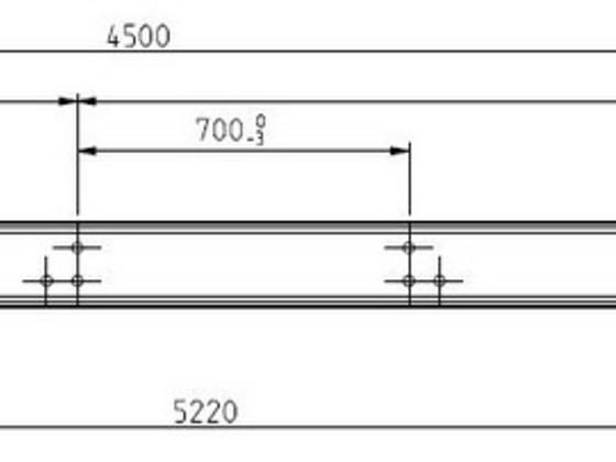 Tsingitud teras tala UPN180 5220mm