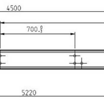 Tsingitud teras tala UPN180 5220mm