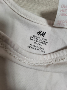 H&M платье бодик. Размер 62. (3 фото из 3)