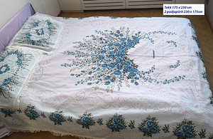 Tekk ja padjapüürid / Bedspread and pillowcases (1 foto / 3)
