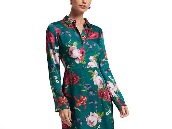 Superdry атласное мини-платье-рубашка