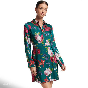 Superdry атласное мини-платье-рубашка