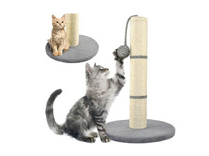 Кошачья палочка для заточки ногтей с игрушкой 45 см серая (P7932 (1 фото из 6)