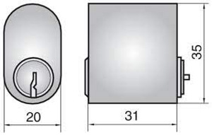 Cердечники Assa Abloy d12 1201, 1301 Овальные (3 фото из 5)