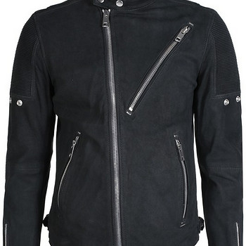 DIESEL L-Mackson Suede Leather Motorcycle Jacket Nubuck