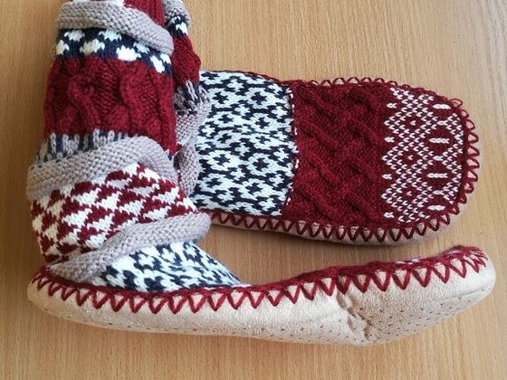 Длинные домашние носки - тапочки
