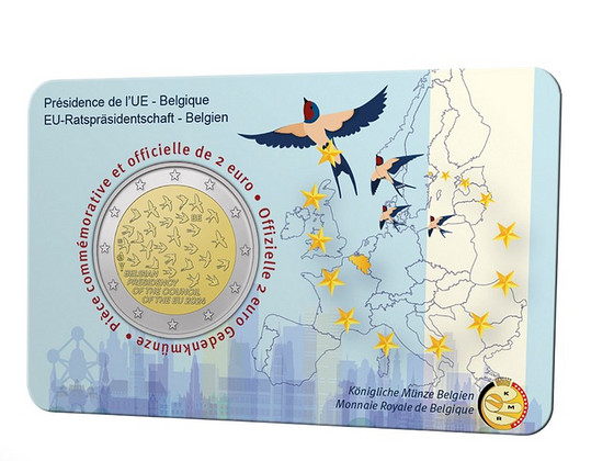 2 eurot Belgia, Saksamaa, Luksemburg 2024 UNC