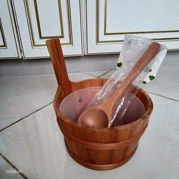 НОВЫЙ БАННЫЙ ДЕРЕВЯННЫЙ ТАЗИК - УШАТ + ПОЛОВНИК