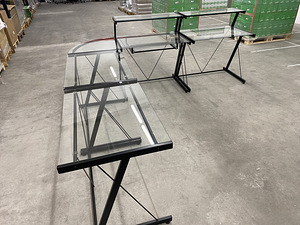 Muua kontorilaudade komplekt, 4 tk Klaasist ja metallist (1 foto / 1)
