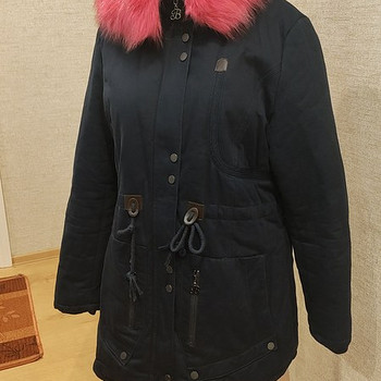 Parka tumesinine/roosa suurus L (40).