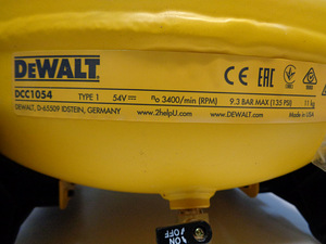 Аккумуляторный компрессор DEWALT DCC1054, (без аку), НОВЫЙ! (5 фото из 8)