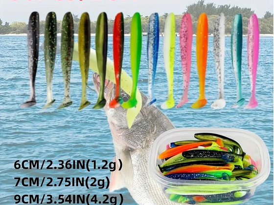 Landid. silikoonlandid 50tk. 5.5, 7,5, 9,5cm 30TK 12cM 9,2g