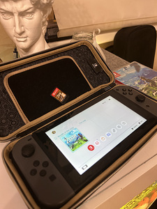NINTENDO SWITCH GREY BEZMAKSAS PIEGĀDE + MACIŅŠ (5 foto no 5)