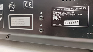 CD-плеер Sony CDP XB930QS (5 фото из 10)