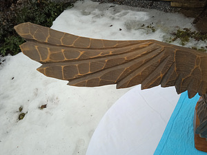 Müüa suur kodkas . Tiibade laius 71 cm ,kõrgus 33 cm . (4 foto / 5)
