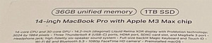 14-дюймовый MacBook Pro Max 1TB с чипом Apple M3 Max (3 фото из 4)