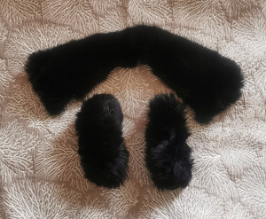 Müüa naturaalsest karusnahast krae ja kätised (1 foto / 1)