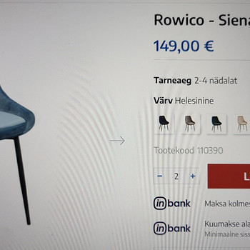 Rowico - Siena Tool Samet 6 tk